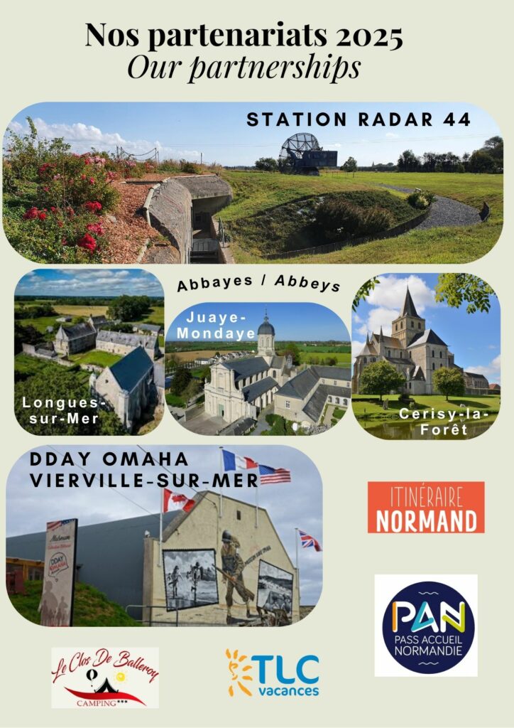 alt="Affiche présentant les partenaires du Château de Balleroy"